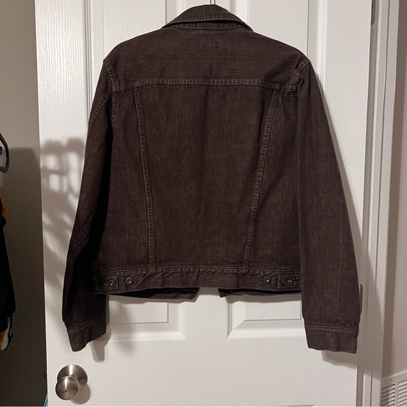 J. Crew Dark Brown Denim Jacket - Picture 6 of 7